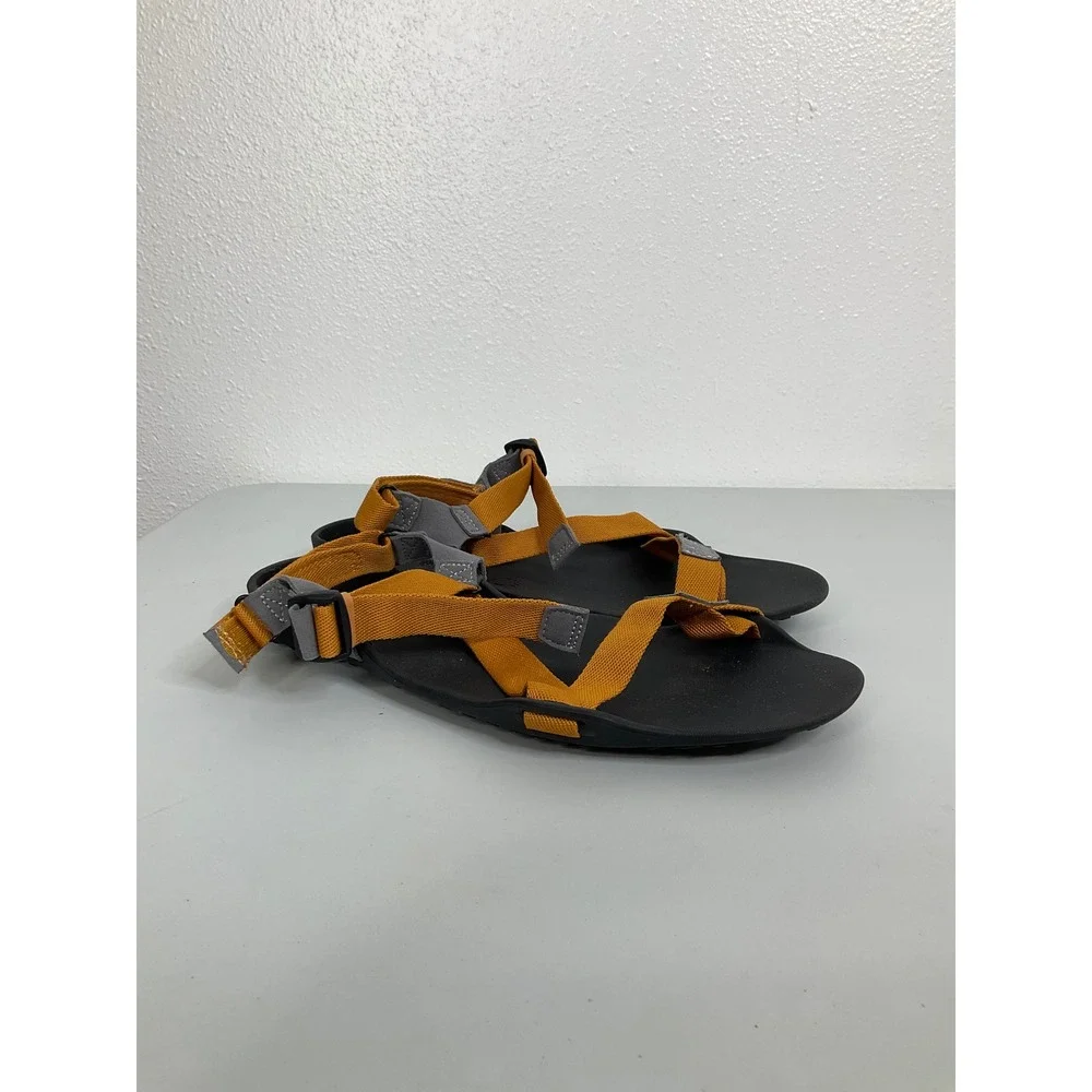 Xero Shoes Z-Trail EV Mens 10 Minimalist Sport Sandals Ochre Orange Grey Hiking